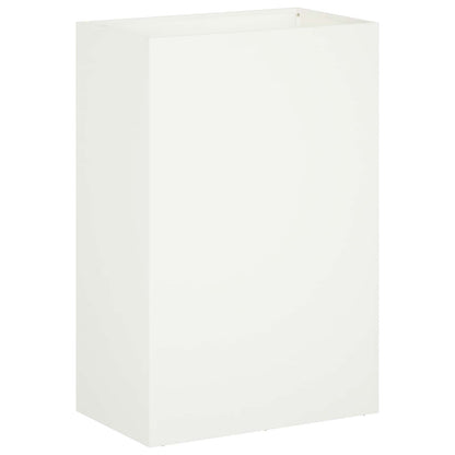 Macetero De Jardín 2 Uds. Blanco 40 X 30 X 75 Cm_2