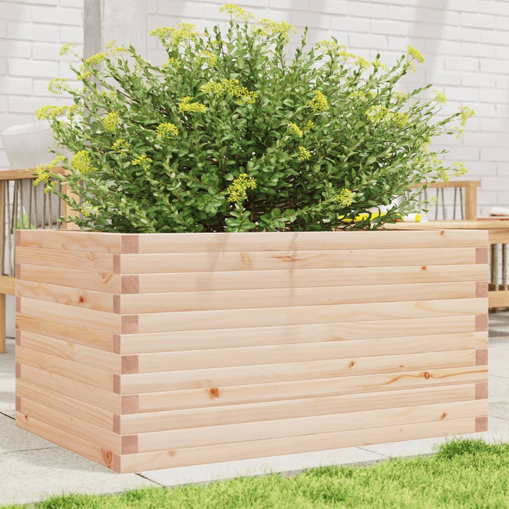 Jardinera De Madera Maciza De Pino 90x60x46 Cm_1