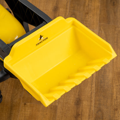 Homcom Tractor A Pedales Para Niños De 3 Años Con Remolque 167x41x52 Cm Amarillo_3