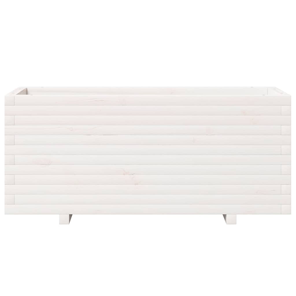 Jardinera Madera Maciza De Pino Blanco 110x40x49,5 Cm_4