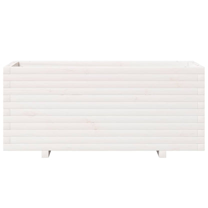 Jardinera Madera Maciza De Pino Blanco 110x40x49,5 Cm_4