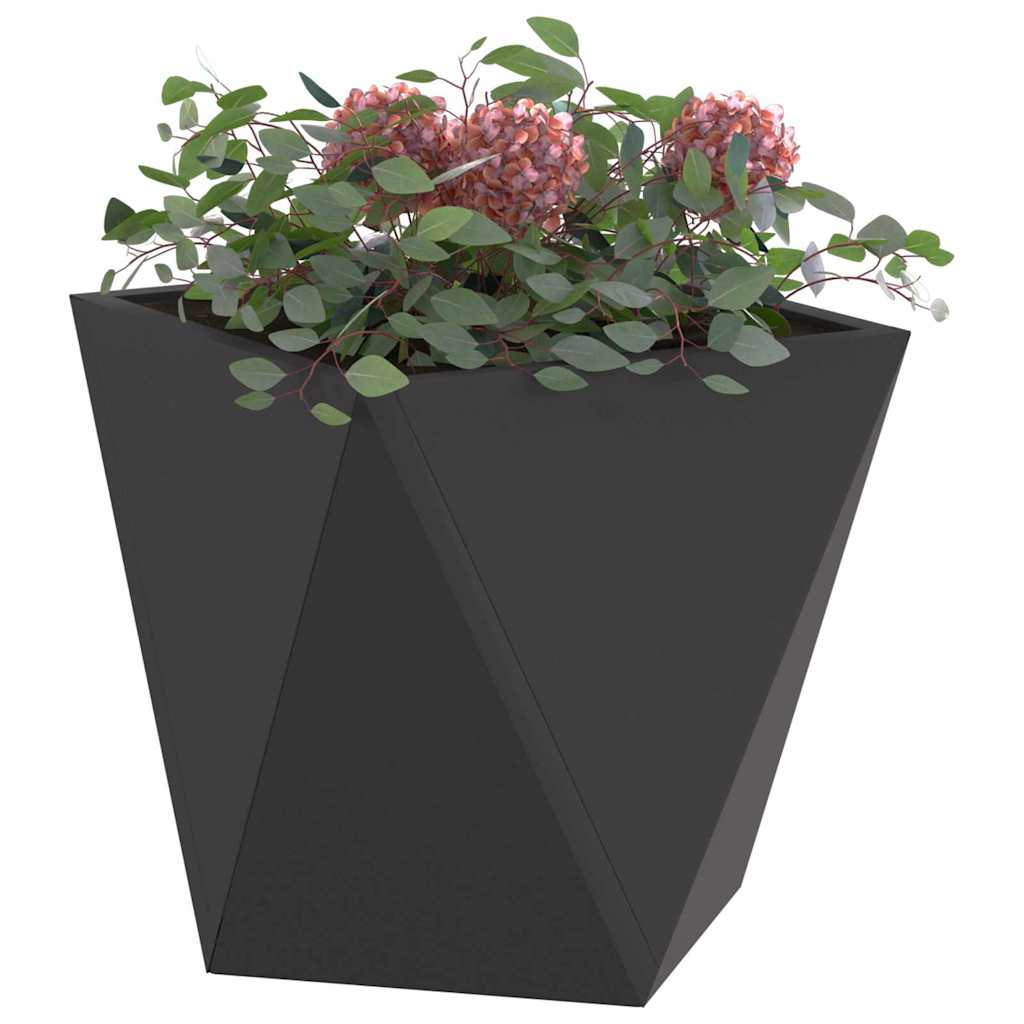 Jardinera 2 Pcs Negro 30 X 30 X 30 Cm Acero_2