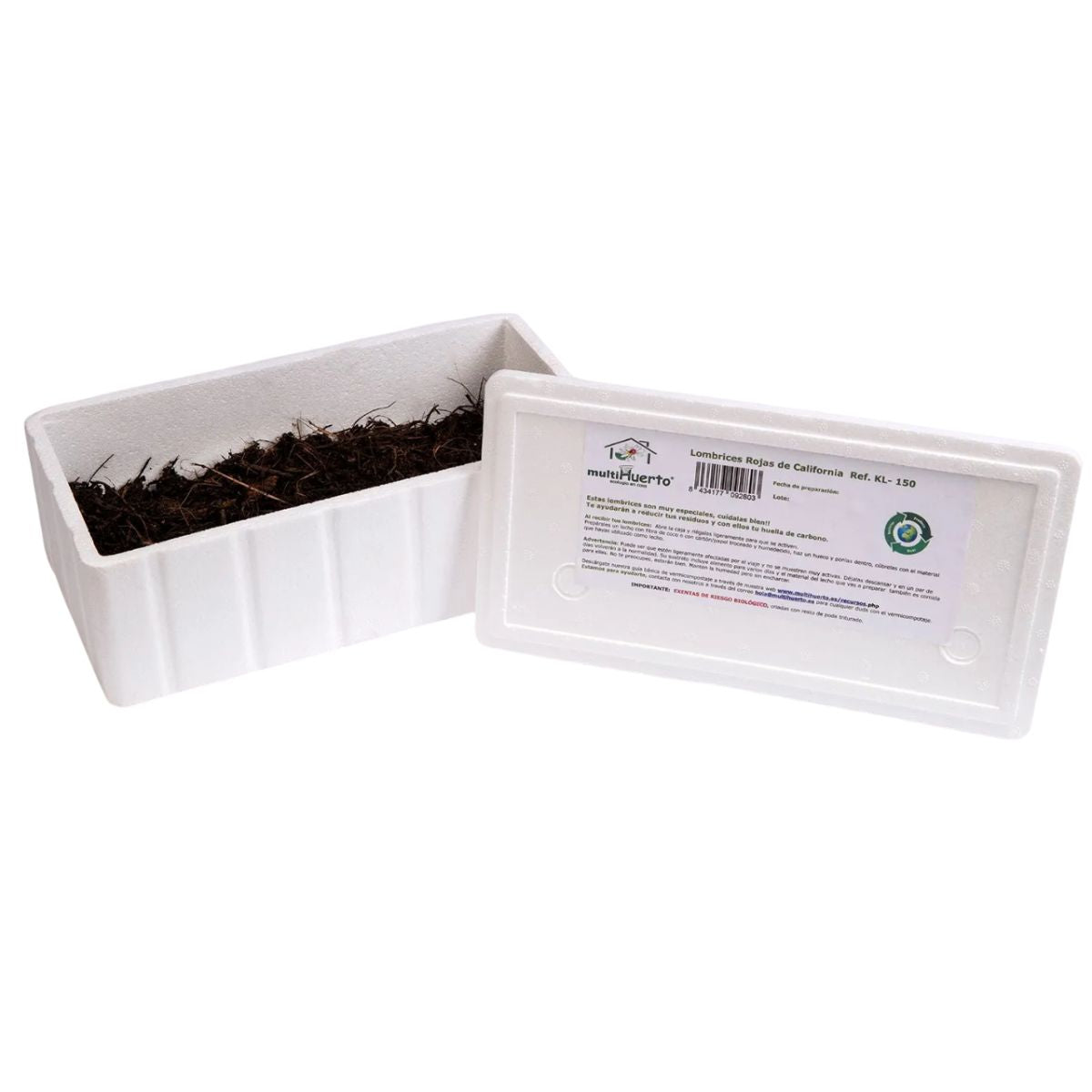 Lombrices rojas californianas para vermicompost Multihuerto 150 ud