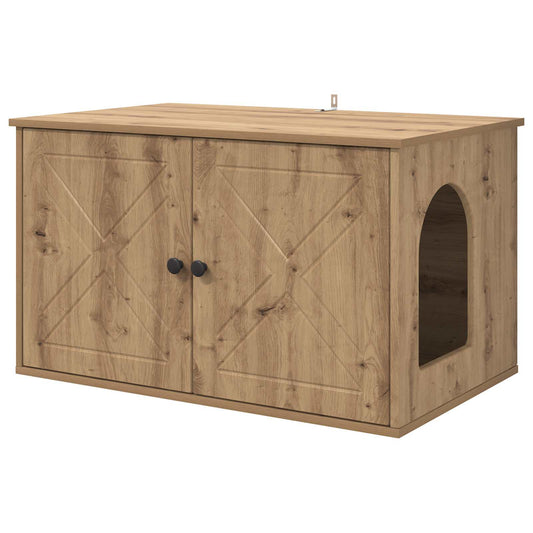 Casa Para Gatos Roble Artesanal 85 X 55 X 50,5 Cm_0