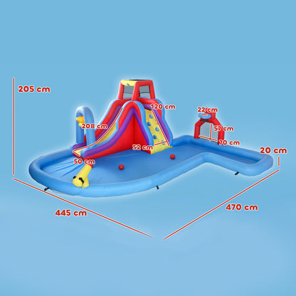 Aiyaplay Castillo Hinchable Acuático Con Soplador 550w 6 En 1 Tobogán Piscina_2