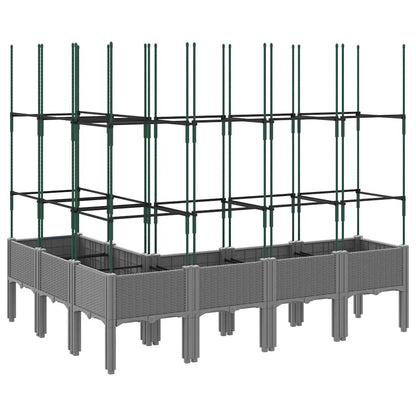 Jardinera Con Enrejado Pp Gris Claro 160x120x142,5 Cm_4