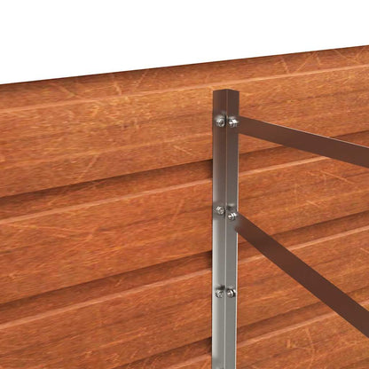 Arriate Oxidado De Acero Corten 160x80x45 Cm_5