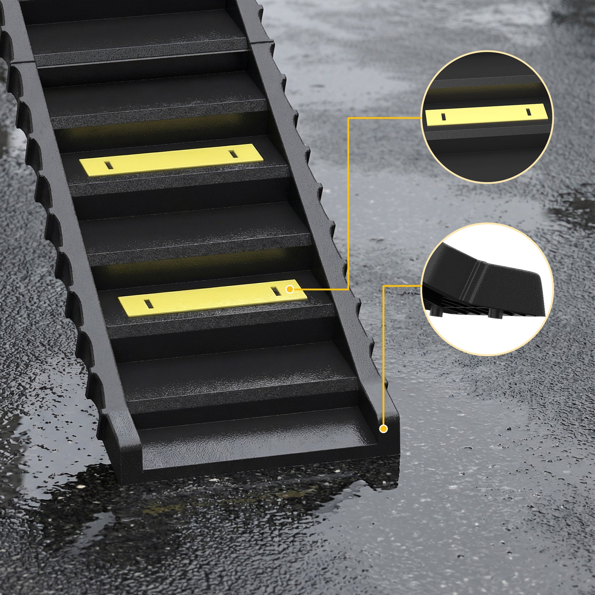 Pawhut Rampa Para Perros Plegable 154 Cm Con 10 Escalones Antideslizantes Negro_3