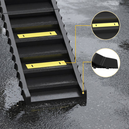 Pawhut Rampa Para Perros Plegable 154 Cm Con 10 Escalones Antideslizantes Negro_3
