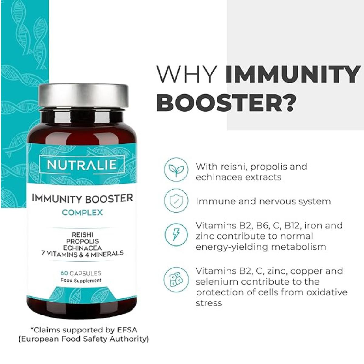 Nutralie Defensas Inmunitarias con Reishi + Propóleo + Equinacea 60 cápsulas