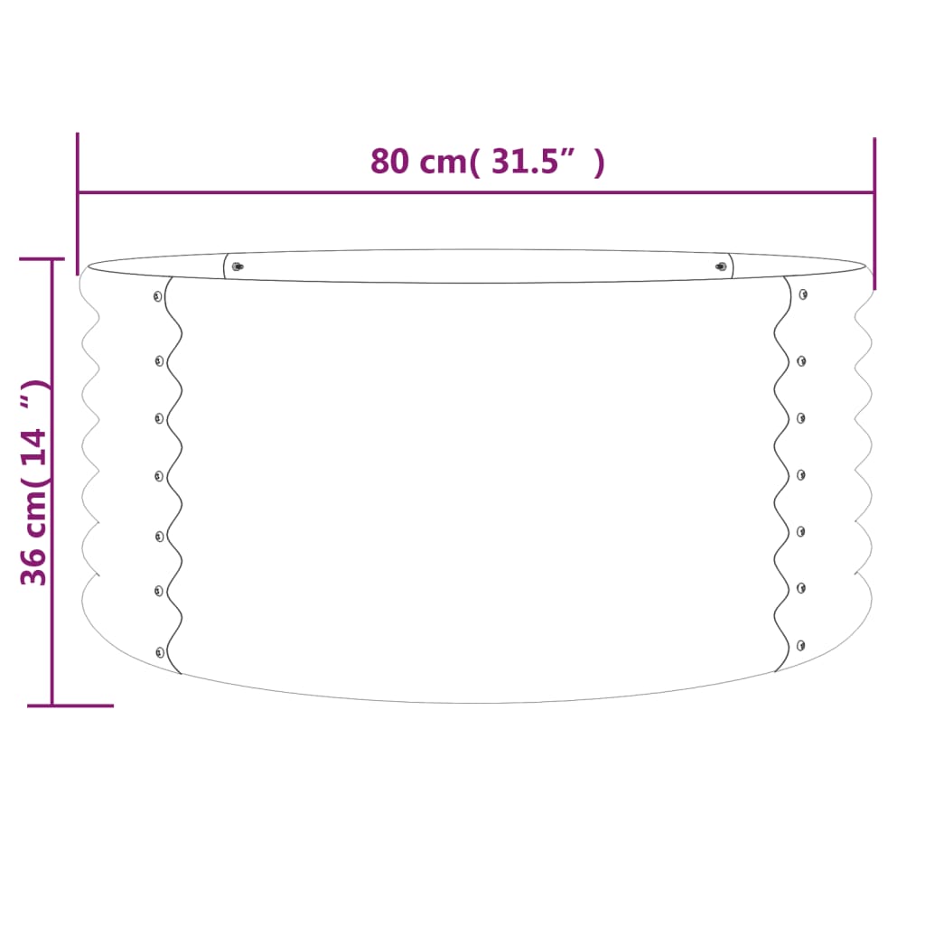 Jardinera De Acero Galvanizado Verde 80x80x36 Cm_3