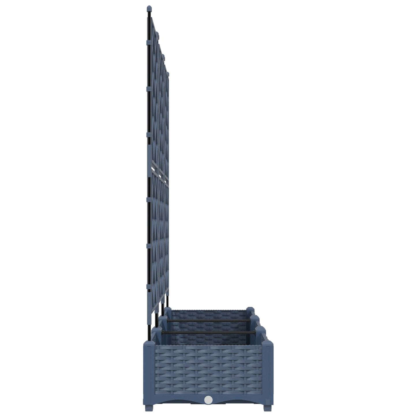 Macetero De Jardín 3 Uds. Gris 120 X 40 X 125,5 Cm Pp_4