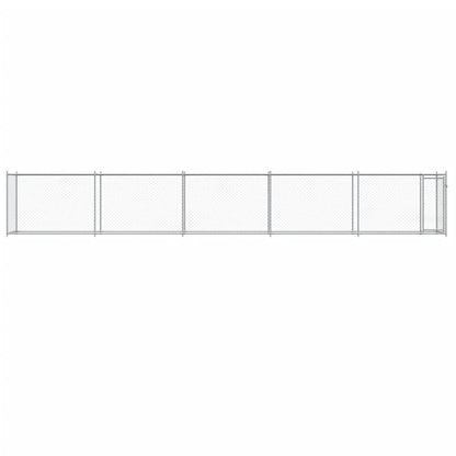 Jaula De Perros Con Puerta Acero Galvanizado Gris 10x2x1,5 M_3