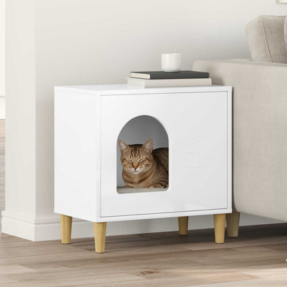 Casa Para Gatos Brillante 51 X 30 X 52 Cm Madera De Ingeniería_1