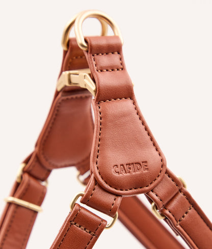 Cafide Arnés De Cuero Vegano "step-in" Marrón. Modelo Jala. Talla M_1