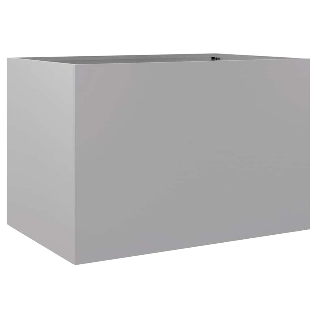 Jardinera De Acero Galvanizado Plateado 62x47x46 Cm_4