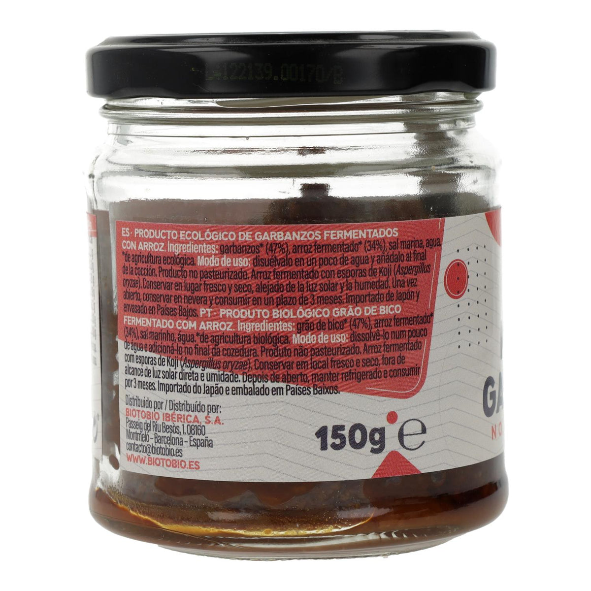 Miso de Garbanzo Bio sin pasteurizar La Finestra Sul Cielo 150 gr