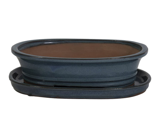 Tiesto Oval Verde Con Plato 31x25x9cm_0