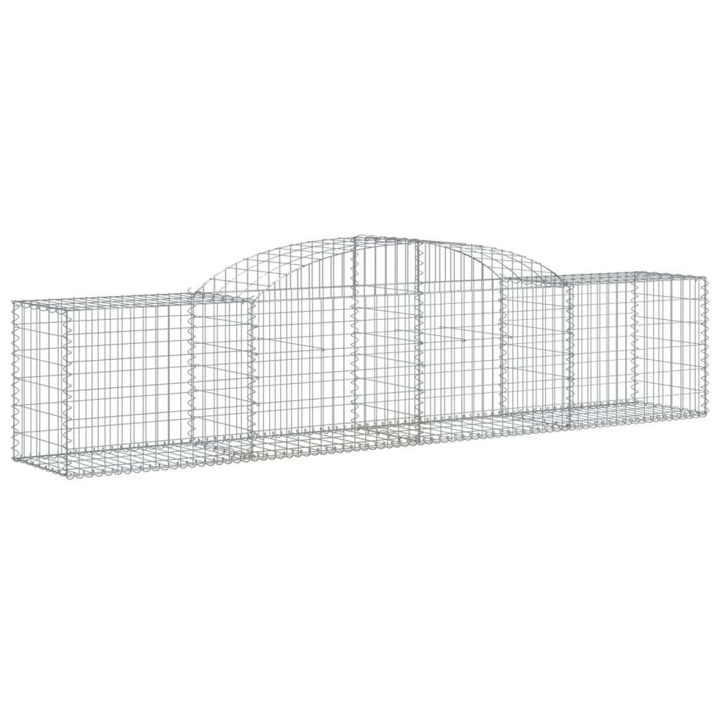 Cestas De Gaviones 12 Uds Forma De Arco Hierro 300x50x60/80 Cm_2
