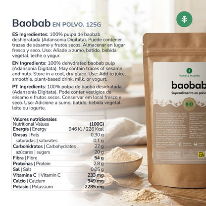 Baobab en polvo Eco Planeta Huerto 125 gr