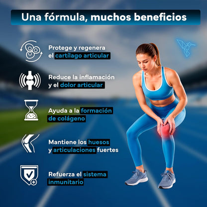 Glucosamina con Condroitina MSM Boswellia Vitaminas C y D3 Sevens Nutrition 180 cápsulas