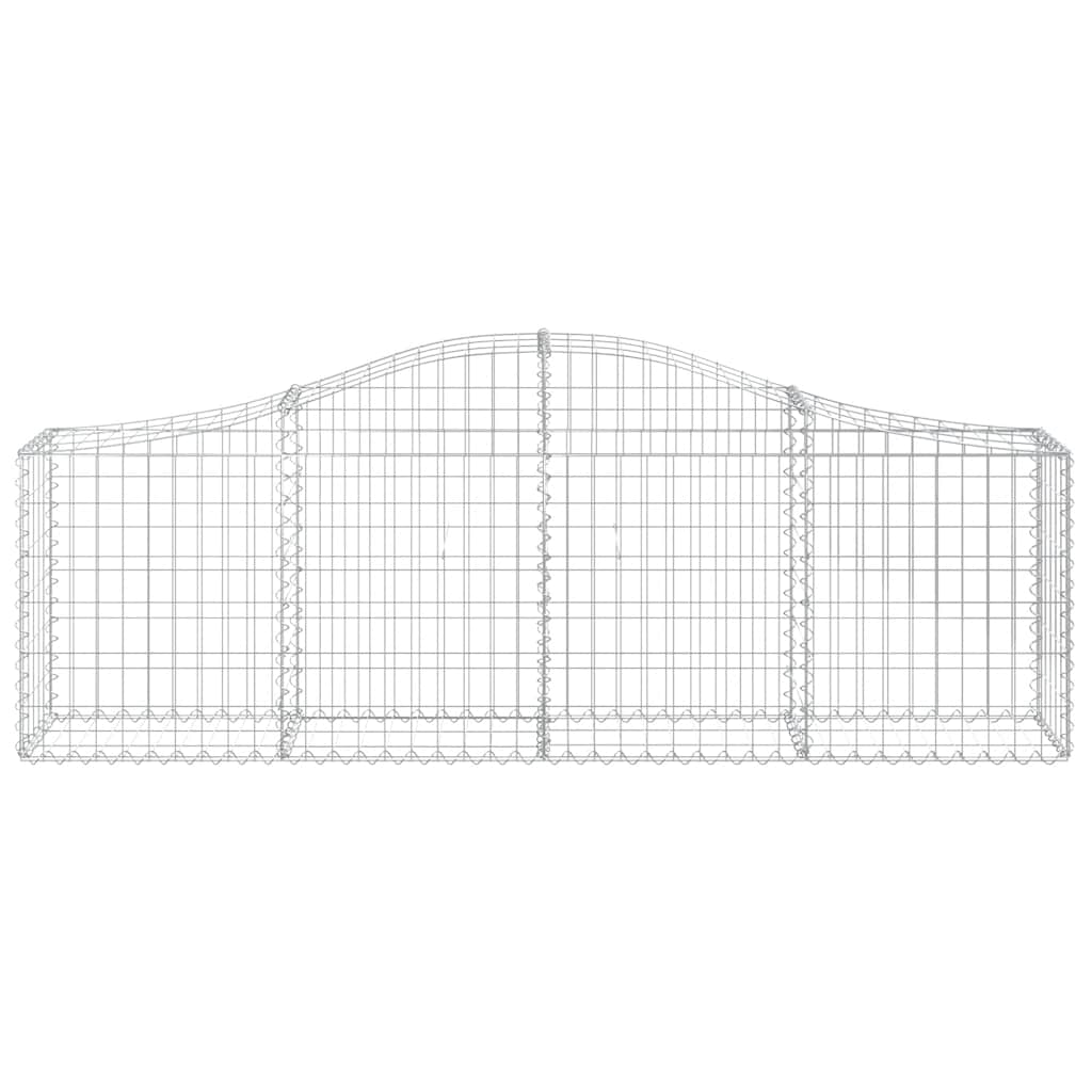 Cestas Gaviones 2 Uds Forma De Arco Hierro 200x30x60/80 Cm_3