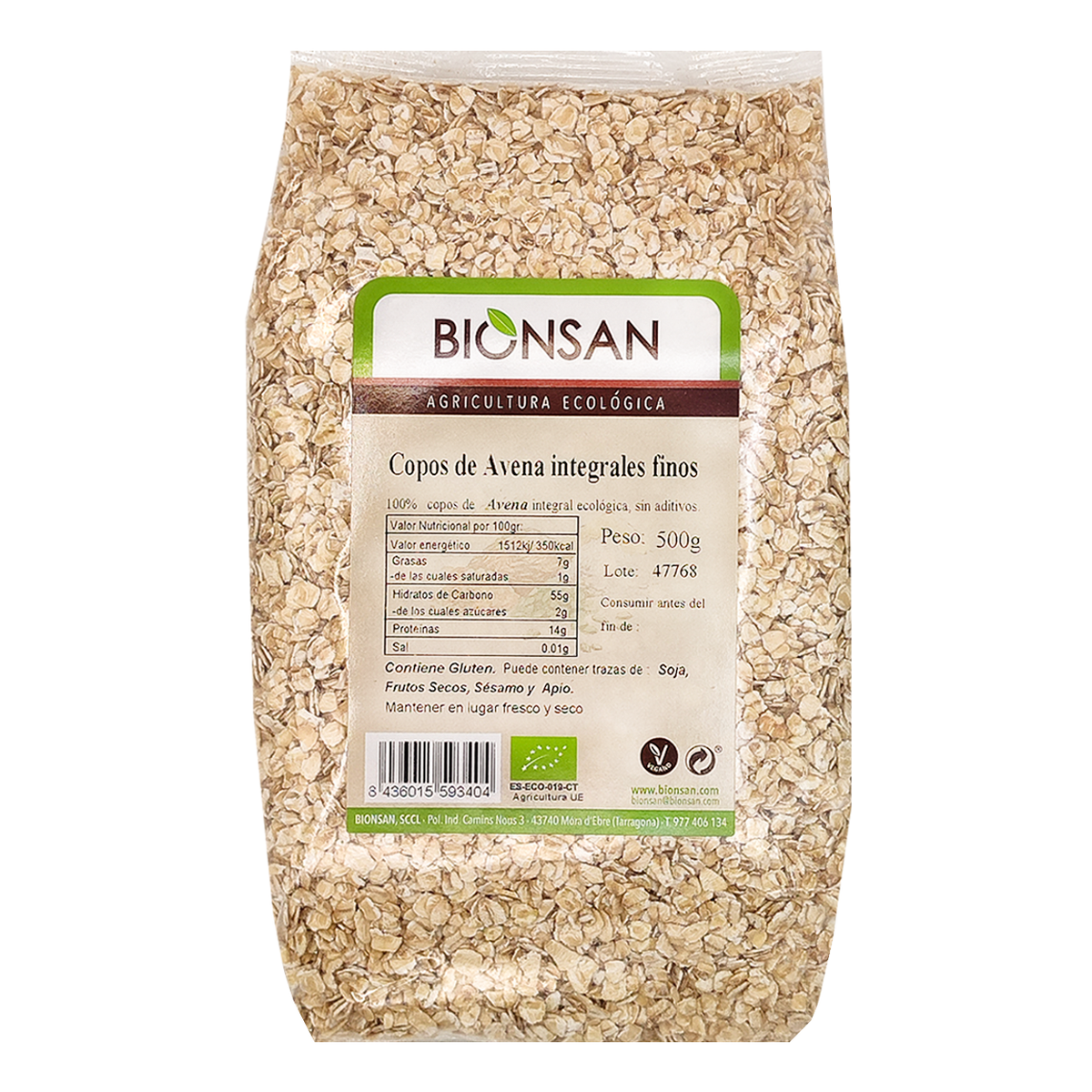 Copos De Avena Finos Eco Bionsan 500gr_0