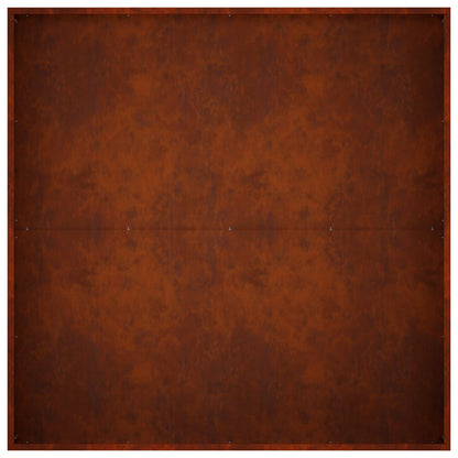 Macetero De Jardín Oxidado 80 X 80 X 20 Cm Acero Oxidado_4