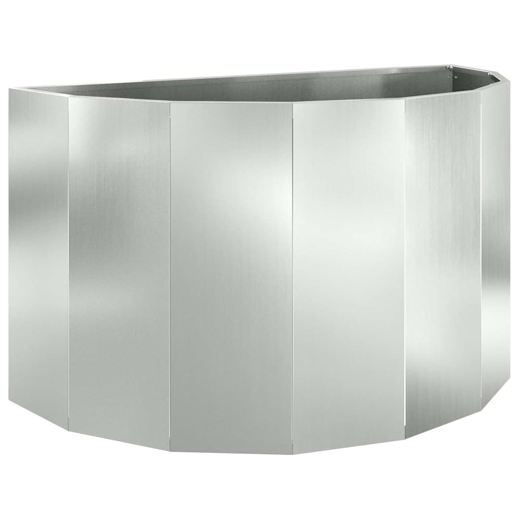 Jardinera Plateado 90 X 45 X 50 Cm Acero Galvanizado_0