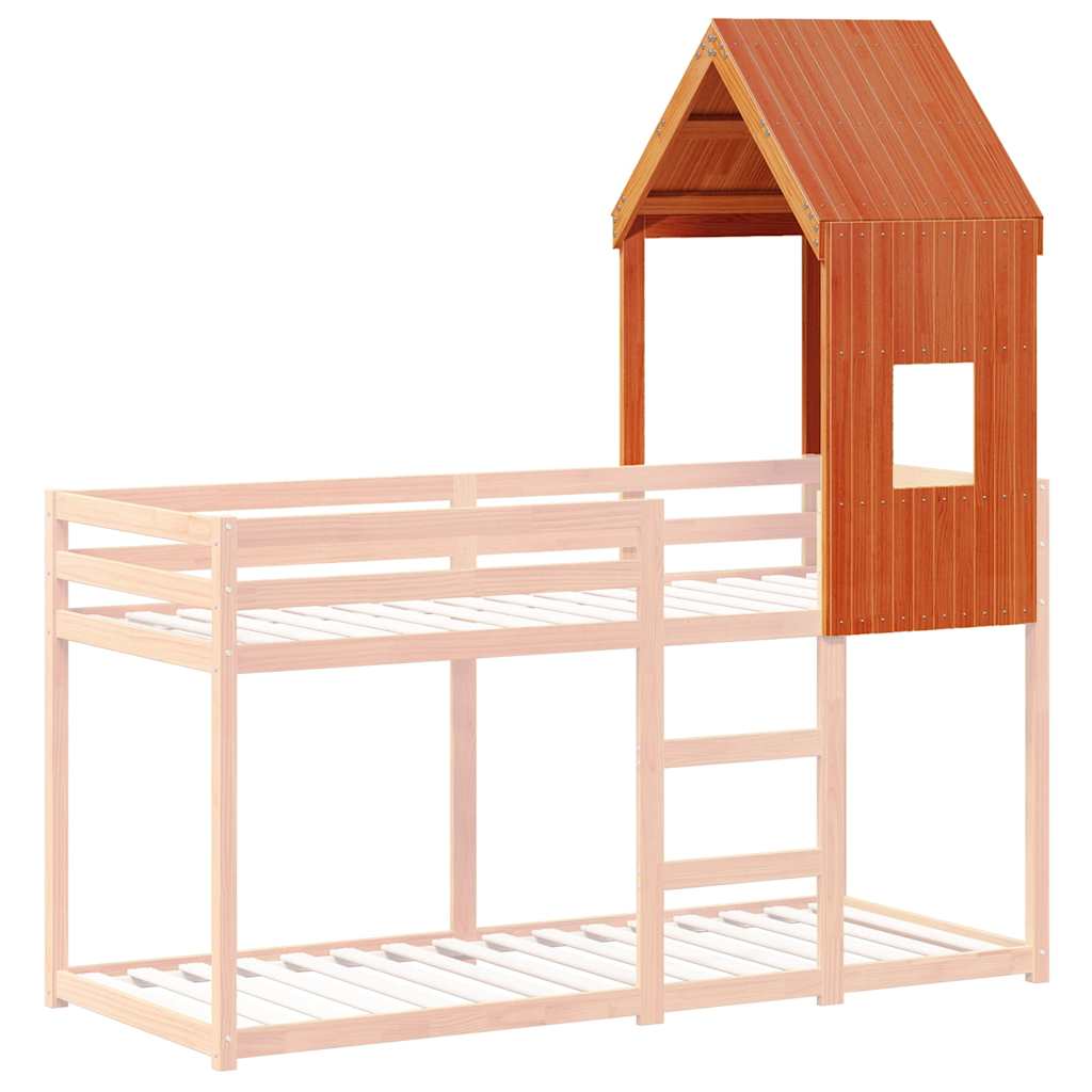 Techo De Cama Infantil Madera Maciza Pino Marrón 60x89x134,5 Cm_2