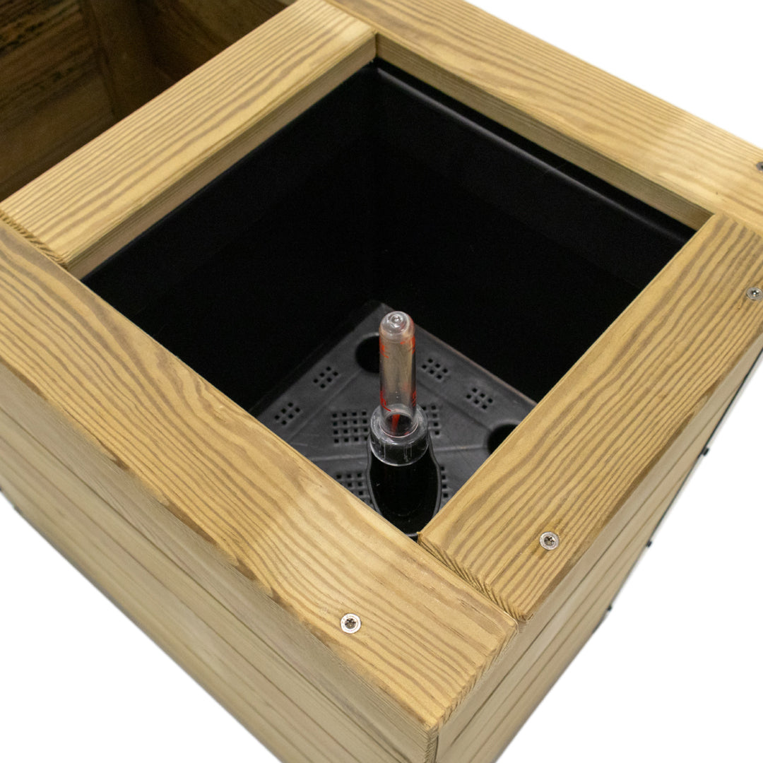 Jardinera Con Autorriego De Madera Nidum Basic Interior Y Exterior Hortalia 110x40x40 Cm_3
