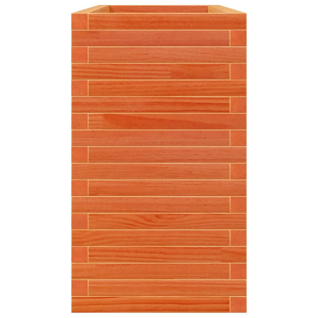 Jardinera Madera Maciza De Pino Marrón Cera 110x40x68,5 Cm_5