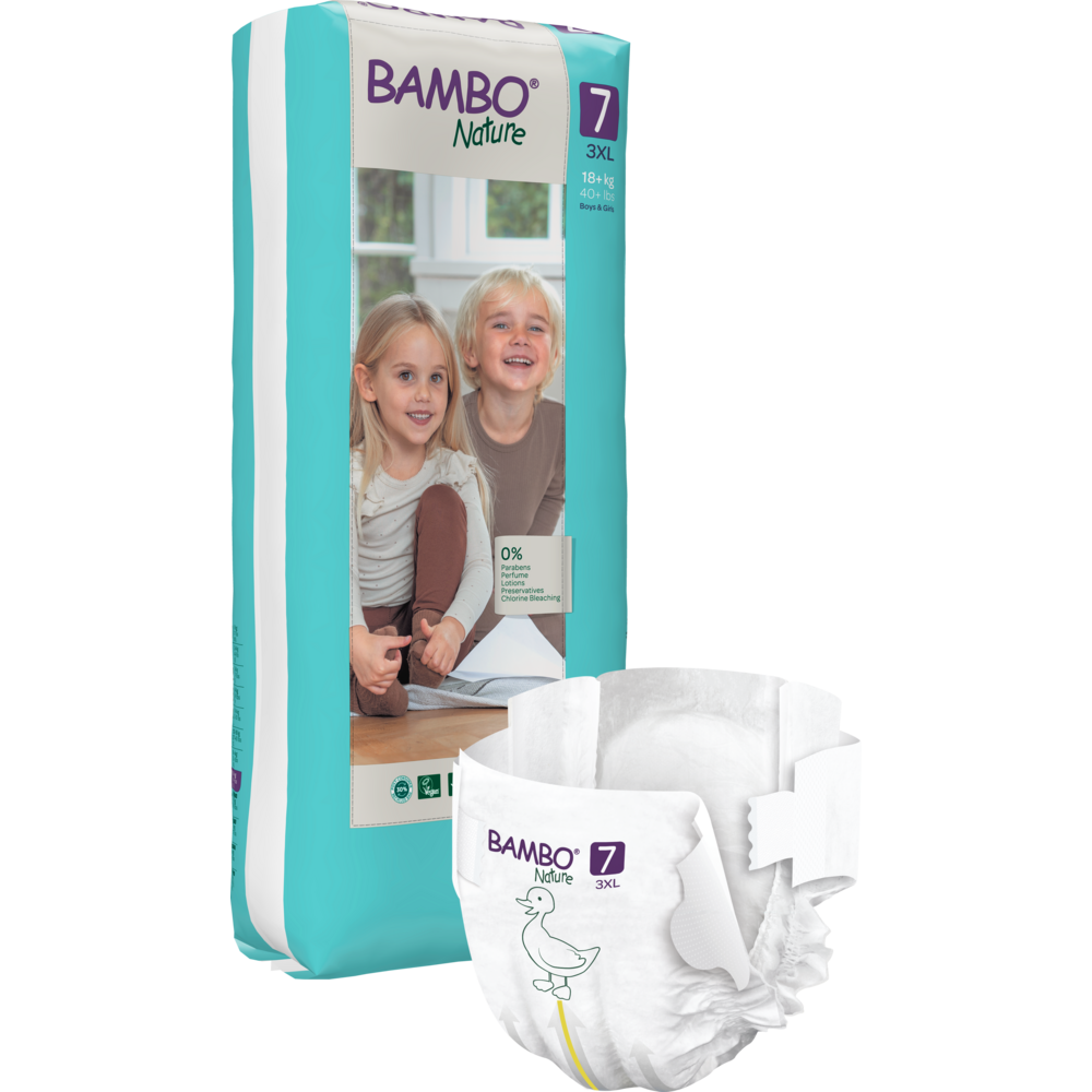 Pañal T7 (+18 Kg) Bambo Nature 40ud