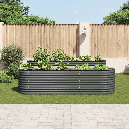 Arriate De Acero Galvanizado Gris 320x80x81 Cm_2