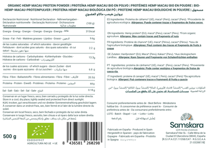 Hemp Macau (cáñamo · Maca · Cacao) Bio - 250g | Cacao Puro Ecológico Vegano Para Repostería Y Bebidas_1