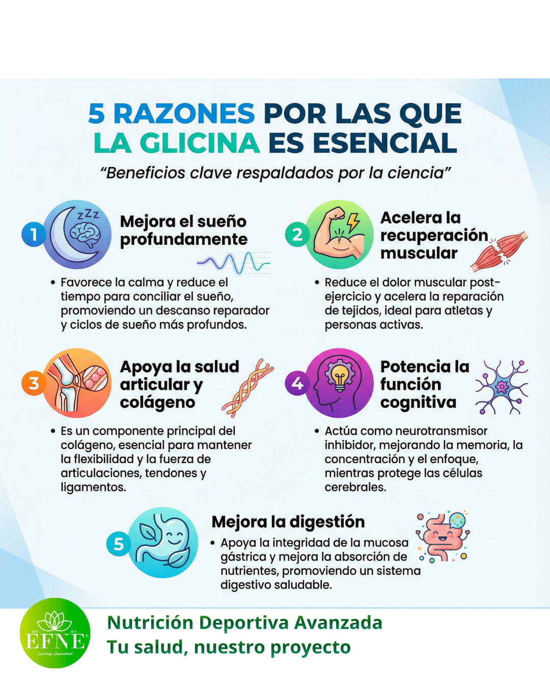 Glicina 100% Pura Efne 1 Kg | 333 Tomas | Aminoácido_2