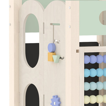 Banco Infantil Aiyaplay Painel Multicamadas, Madeira De Pinho Verde_4