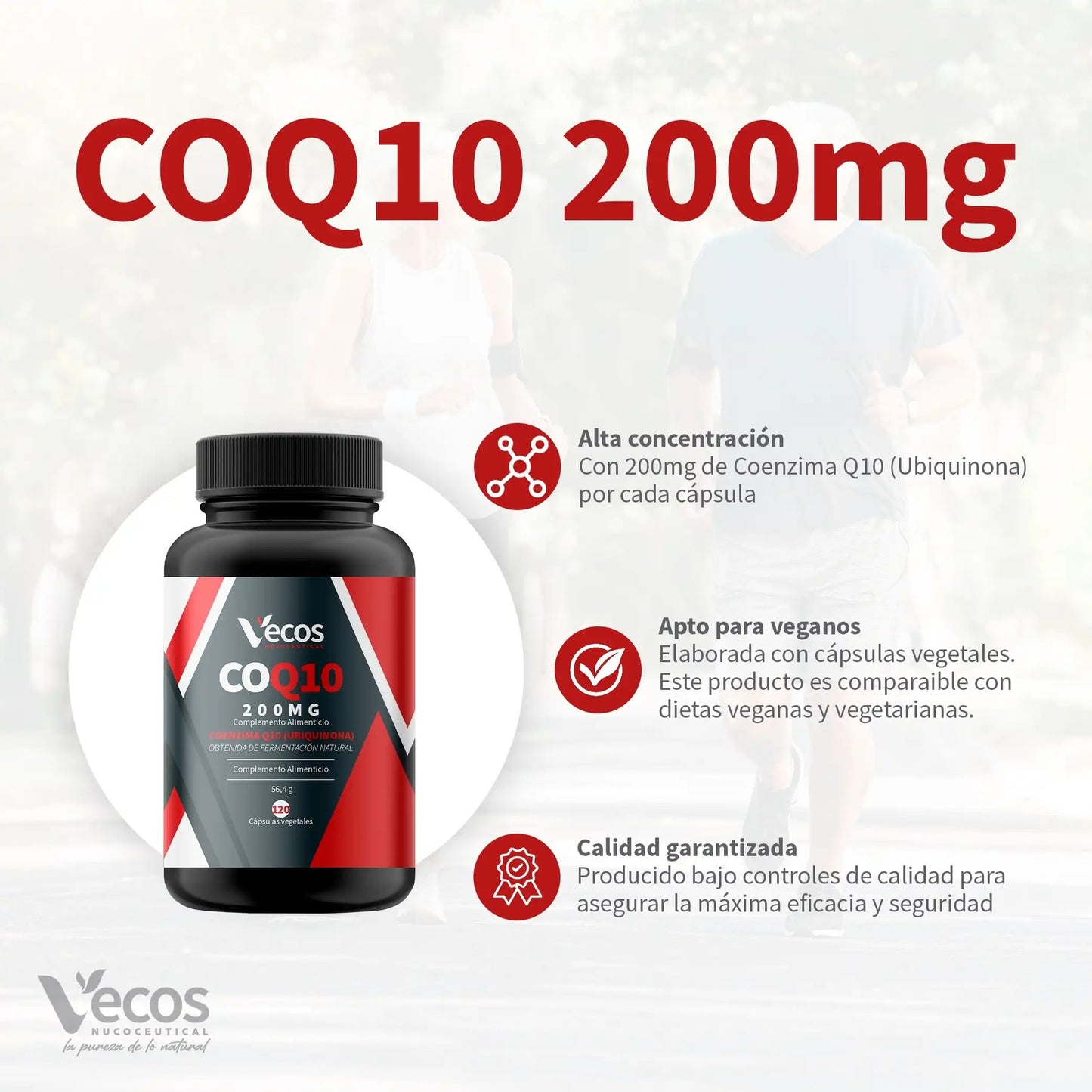 Coenzima Q10 200 mg Vecos 120 capsulas