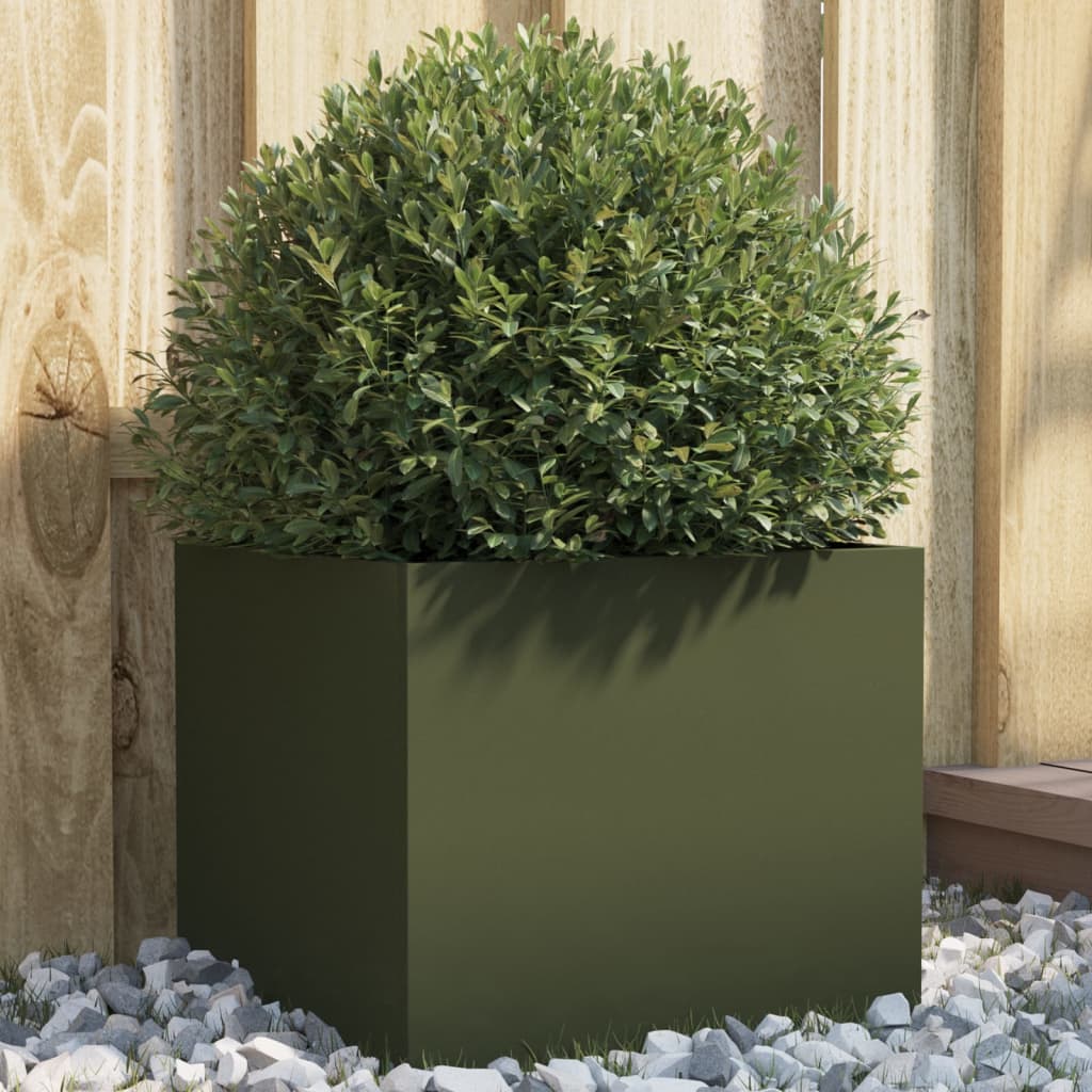 Jardinera Acero Verde Oliva 32x30x29 Cm_1