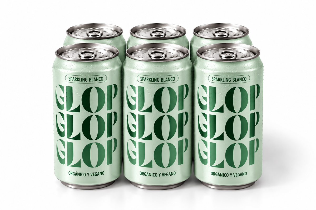 Pack 6 Latas Vino Espumoso Blanco Eco Vegano Lata 200ml_0