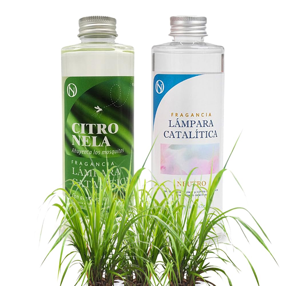 Pack Ahorro 2x Fragancias Lámpara Catalítica 200ml: 1 Aroma Citronela + Limpiador Neutro_0