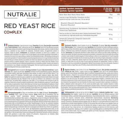 Nutralie Levadura de Arroz Rojo con 2,9mg Monacolina y Q10 90 Cápsulas