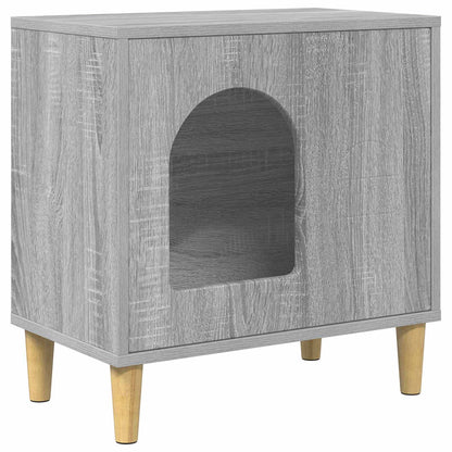 Casa Para Gatos Gris Sonoma 51 X 30 X 52 Cm_0