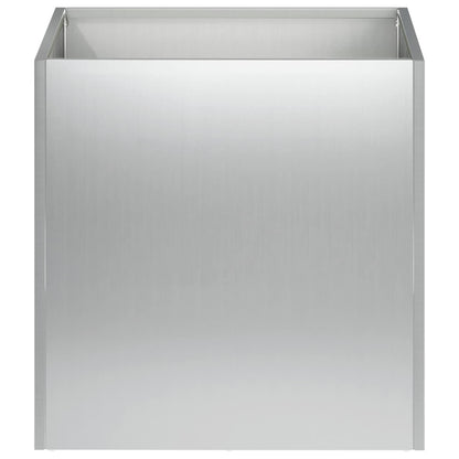 Macetero De Jardín Plateado 20 X 20 X 20 Cm Acero Galvanizado_2