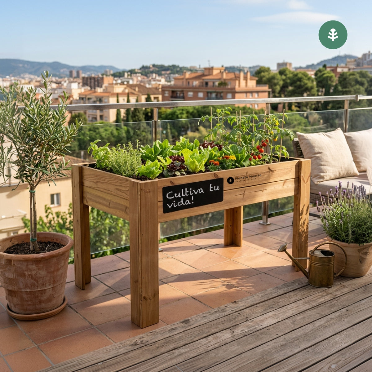 Mesa de Cultivo Huerto (160x80x80cm) Planeta Huerto 220L
