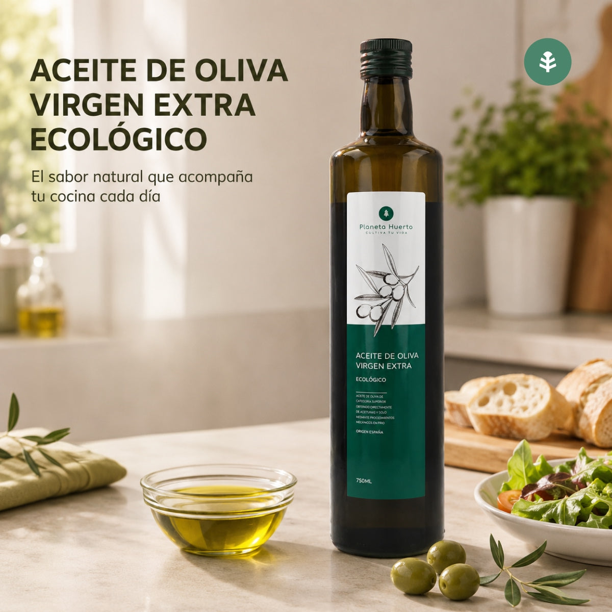 Pack 3x Aceite de oliva Virgen Extra ECO Planeta Huerto 5 L
