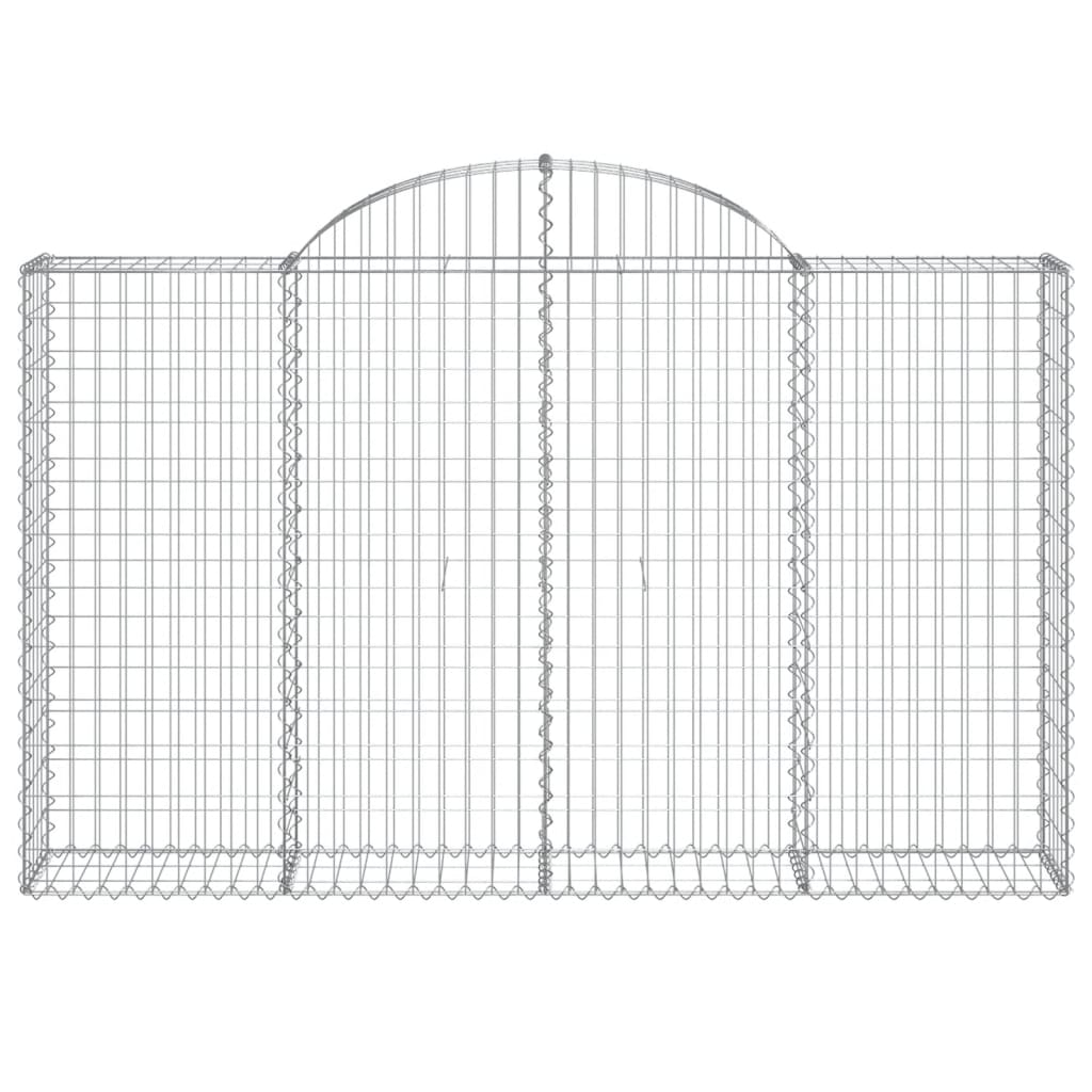 Cestas De Gaviones 6 Uds Forma De Arco Hierro 200x30x120/140 Cm_3