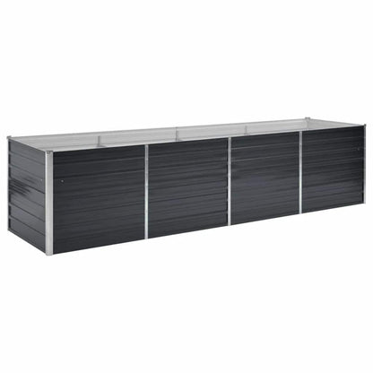Arriate De Acero Galvanizado Gris Antracita 320x80x77 Cm_0