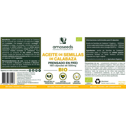 Aceite De Semillas De Calabaza Bio | 180 Cápsulas_4