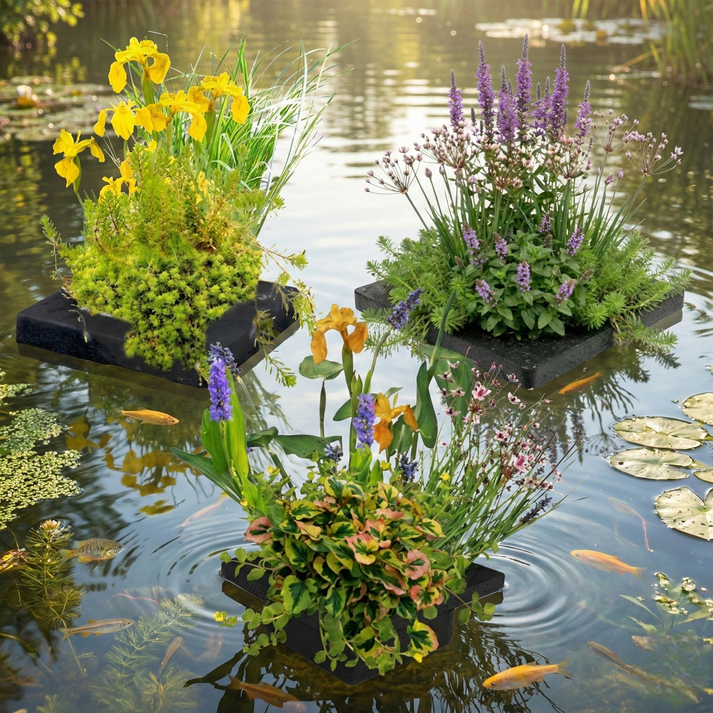Set Sorpresa Plantas Estanque - 12 Plantas Incl. Isla Flotante_1